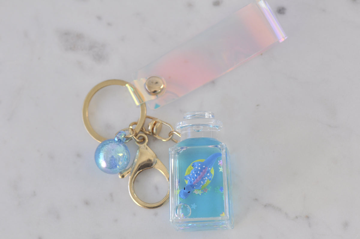 Dinosaur Liquid Novelty Fun Liquid Keychain Keyring