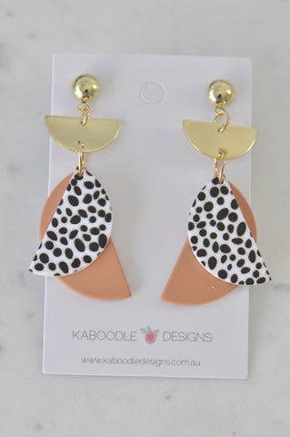 Clay Geometric Shapes and Patterns Drop Dangle Earrings