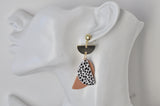 Clay Geometric Shapes and Patterns Drop Dangle Earrings