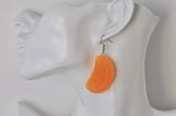 Miniature Food Resin Mandarin Dangle Earrings