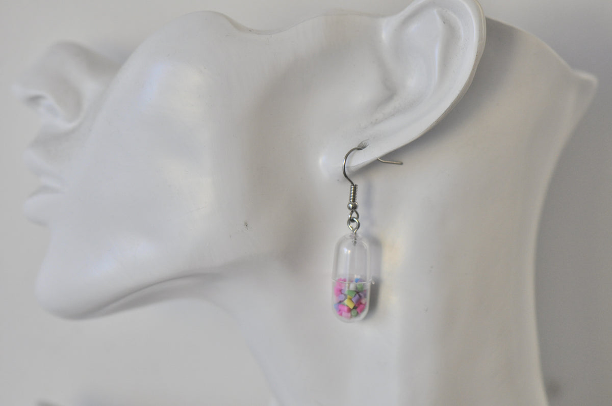 Novelty Sprinkles Medicine Drop Dangle Earrings