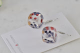 Novelty Dice Die Card Game Board Game Dangle Earrings - Transparent Clear