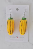 Miniature Food Corn Vegetable Dangle Earrings