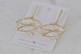 Novelty Cutout Star Dangle Drop Earrings - Gold