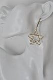 Novelty Cutout Star Dangle Drop Earrings - Gold
