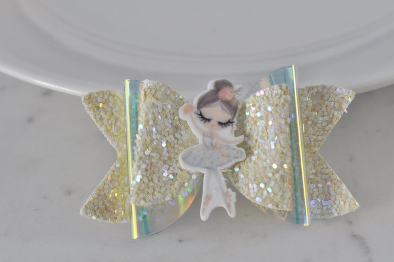 Bow Glitter Ballerina Ballet Hair Clip