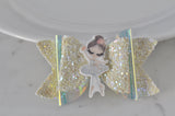 Bow Glitter Ballerina Ballet Hair Clip