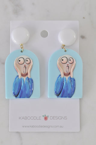 Novelty Edvard Munch Inspired Scream Earring