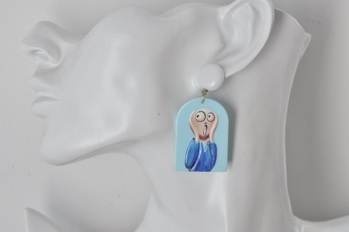 Novelty Edvard Munch Inspired Scream Earring