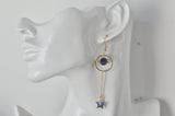 Astronaut Galaxy Universe Star Planet Moon Saturn Novelty Fun Drop Dangle Earrings