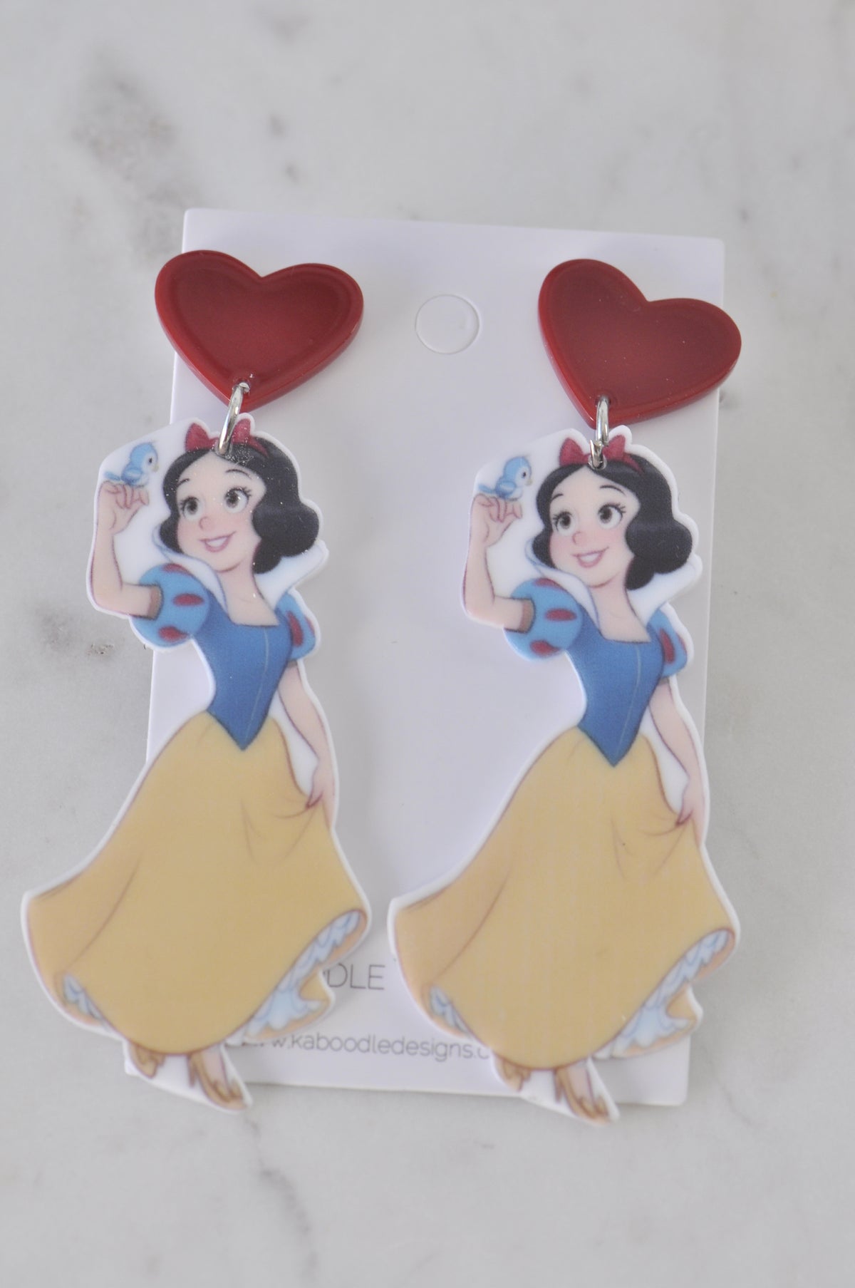 Acrylic Novelty Fun Princess Dangle Drop Earrings