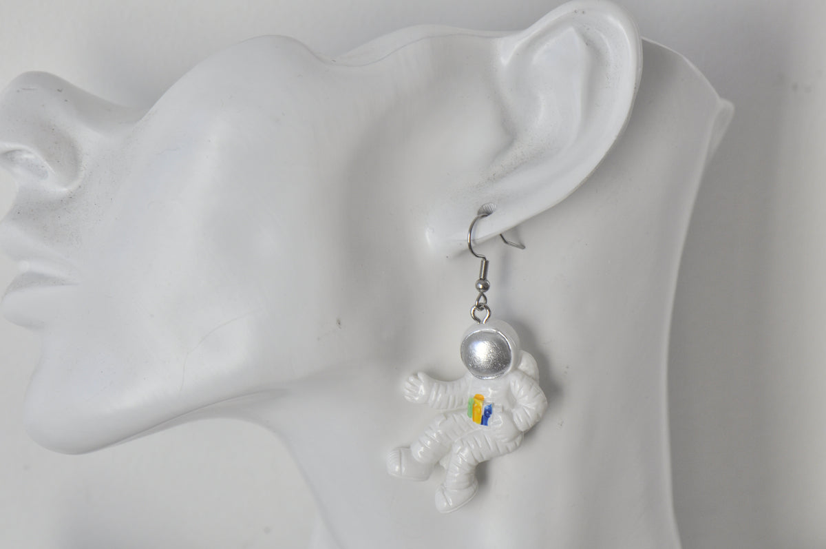 Astronaut Galaxy Universe Star Planet Moon Drop Dangle Earrings