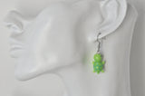 Miniature Turtle Dangle Drop Earrings