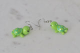 Miniature Turtle Dangle Drop Earrings