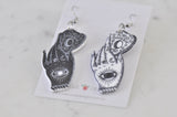 Novelty Tarot Ouija Board Fortune Telling Henna Sun Moon Drop Dangle Earrings