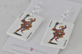 Acrylic Playing Cards Joker Novelty Dangle Drop Earrings