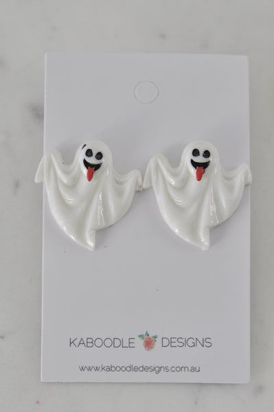 Halloween Scary Ghost Trick Or Treat Stud Earrings