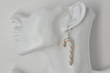 Christmas Candy Cane Christmas Tree Santa Hat Drop Dangle Earrings