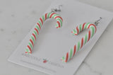 Christmas Candy Cane Christmas Tree Santa Hat Drop Dangle Earrings