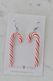 Christmas Candy Cane Christmas Tree Santa Hat Drop Dangle Earrings