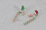 Christmas Candy Cane Christmas Tree Santa Hat Drop Dangle Earrings