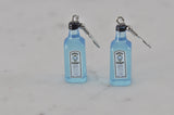 Dry Gin  Alcohol Spirit Shots Drinking Drink Novelty Drop Dangle Earrings