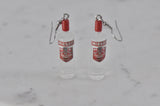 Smirnoff Vodka Alcohol Spirit Shots Drinking Drink Novelty Drop Dangle Earrings