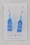 Blueberry Alcohol Spirit Shots Drinking Drink Novelty Drop Dangle Earrings