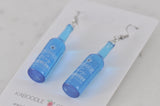 Blueberry Alcohol Spirit Shots Drinking Drink Novelty Drop Dangle Earrings