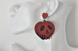 Acrylic Halloween Scary Apple Face Drop Dangle Earrings