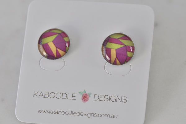 Handmade Artwork Stud Earrings