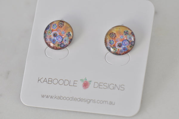 Handmade Artwork Stud Earrings