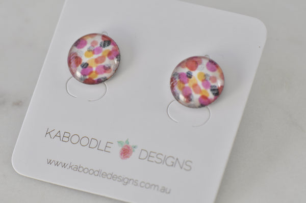 Handmade Artwork Stud Earrings