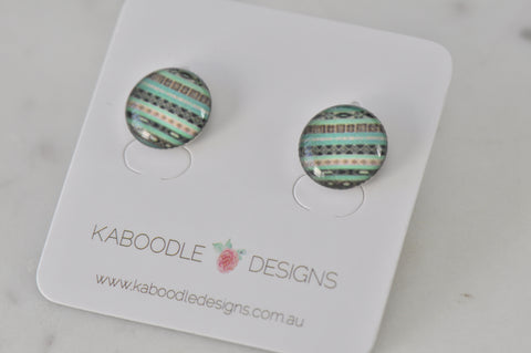 Handmade Artwork Stud Earrings