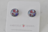 Handmade Artwork Stud Earrings - Tulips