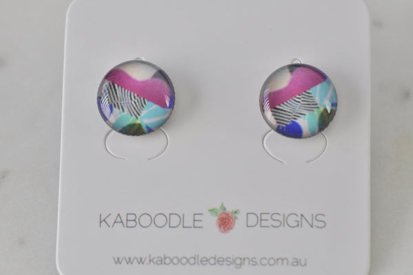 Handmade Artwork Stud Earrings