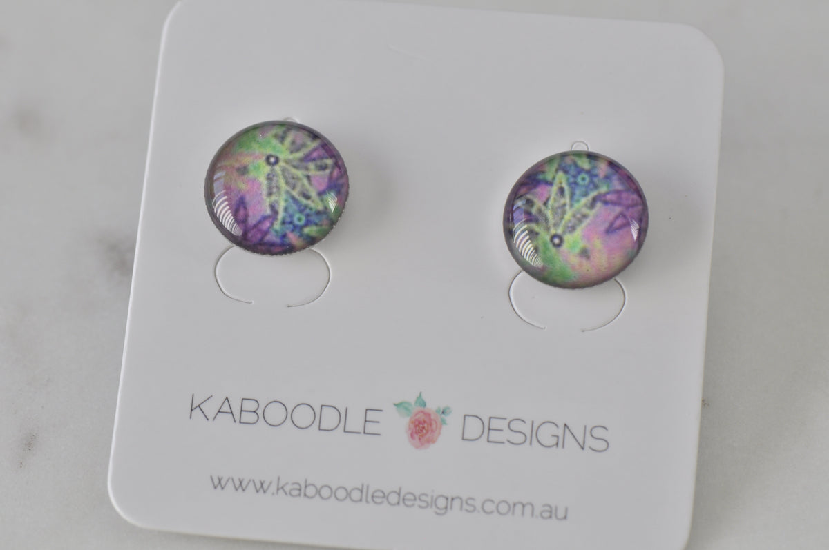 Handmade Artwork Stud Earrings