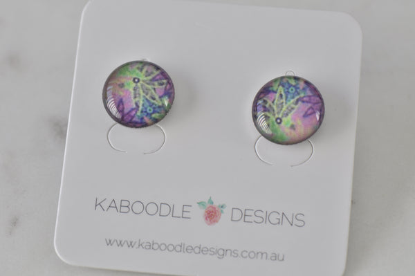 Handmade Artwork Stud Earrings