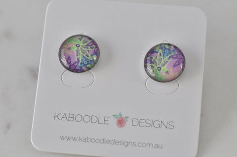 Handmade Artwork Stud Earrings