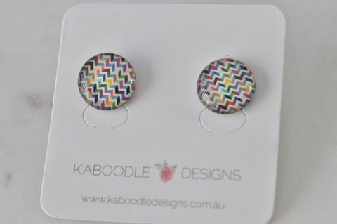 Handmade Artwork Stud Earrings