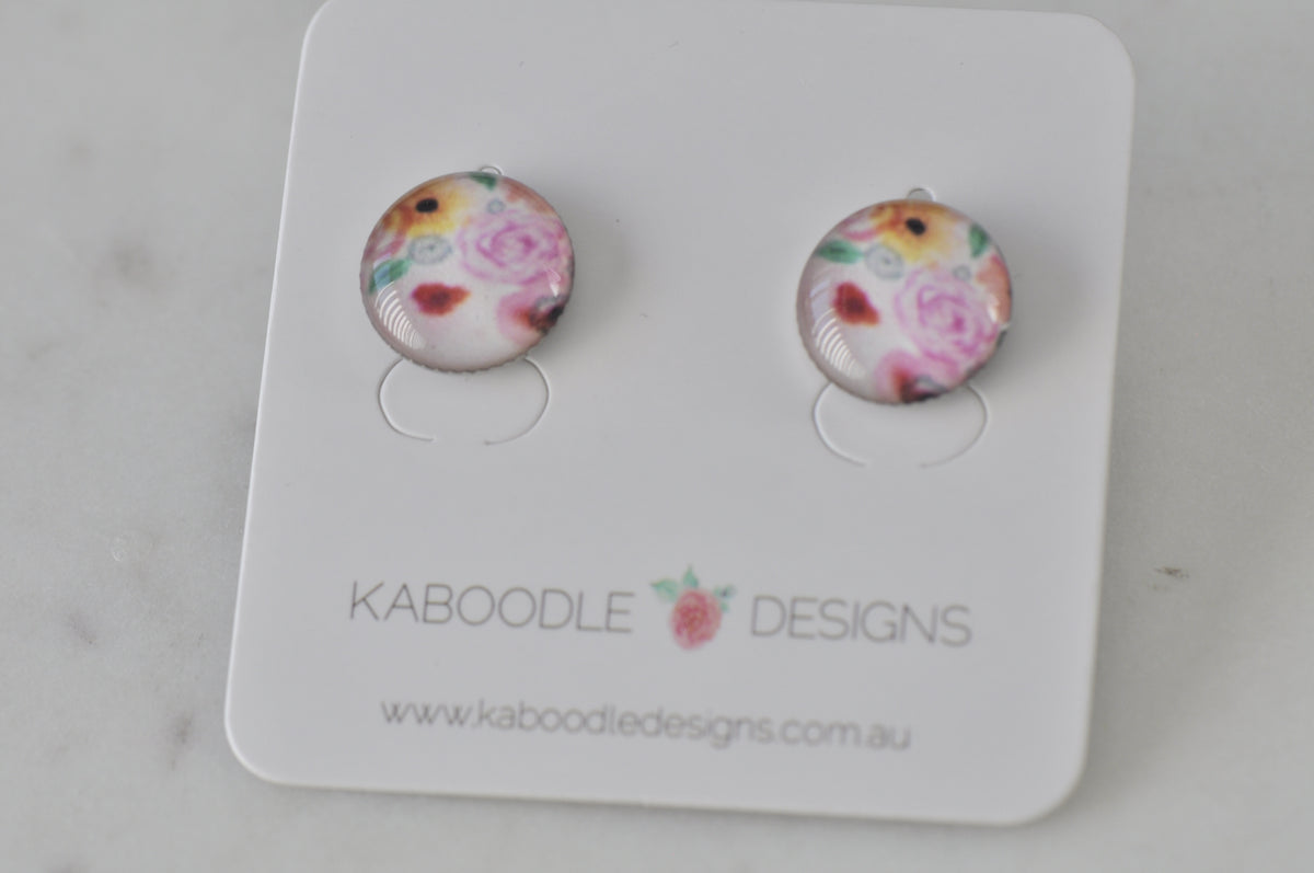 Handmade Artwork Stud Earrings