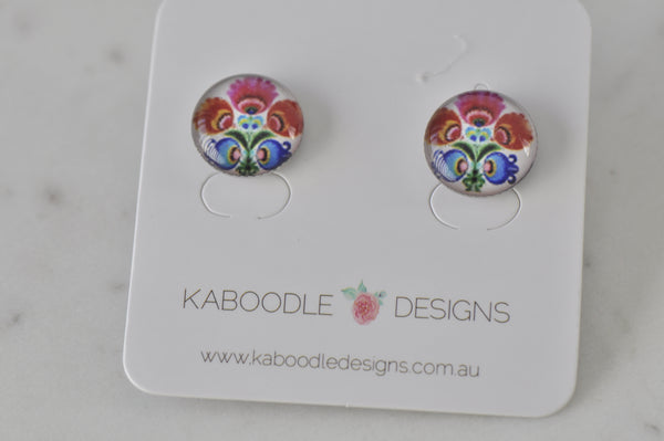 Handmade Artwork Stud Earrings