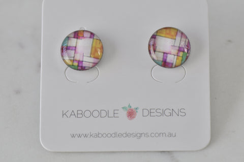 Handmade Artwork Stud Earrings