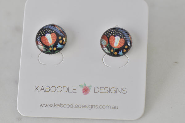 Handmade Artwork Stud Earrings