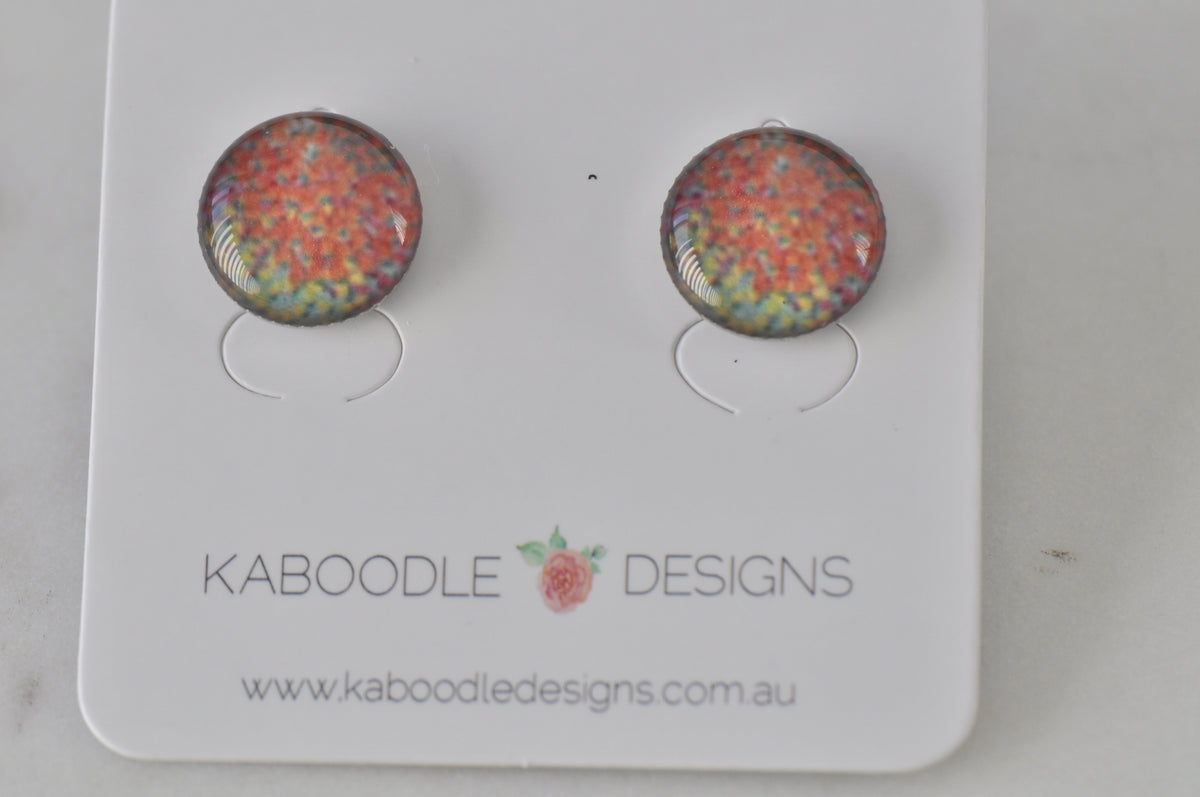 Handmade Artwork Stud Earrings