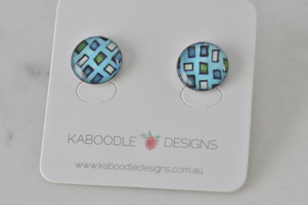 Handmade Artwork Stud Earrings
