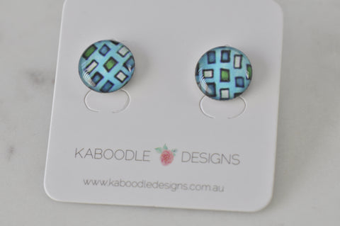 Handmade Artwork Stud Earrings