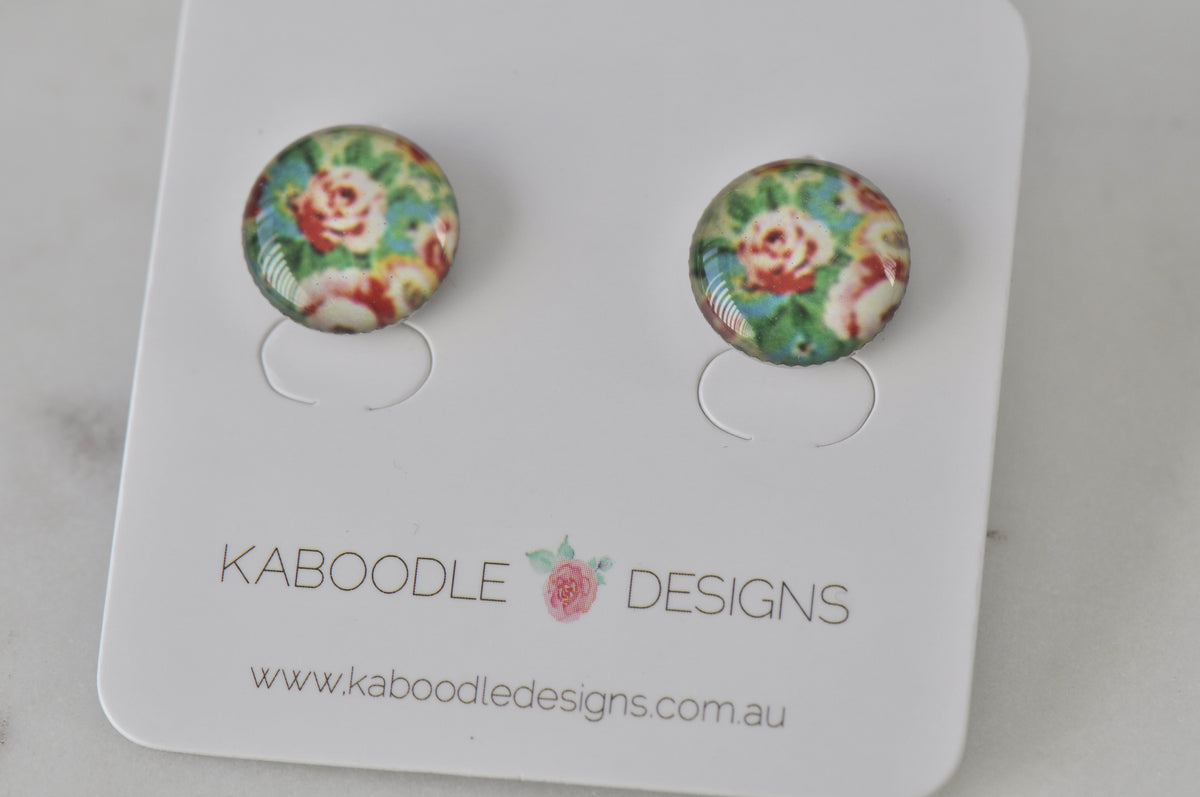 Handmade Artwork Stud Earrings