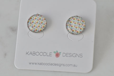 Handmade Artwork Stud Earrings
