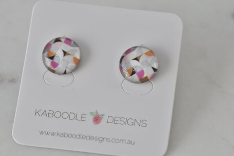 Handmade Artwork Stud Earrings